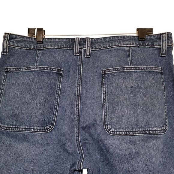 Sundance Wide Leg Boot Cut Jeans Womens Size 33W Dark Wash - Picture 4 of 5